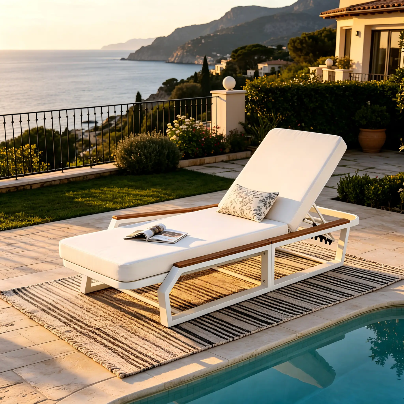 Adjustable 5-Position Outdoor Chaise Lounge by HouseOfZazla