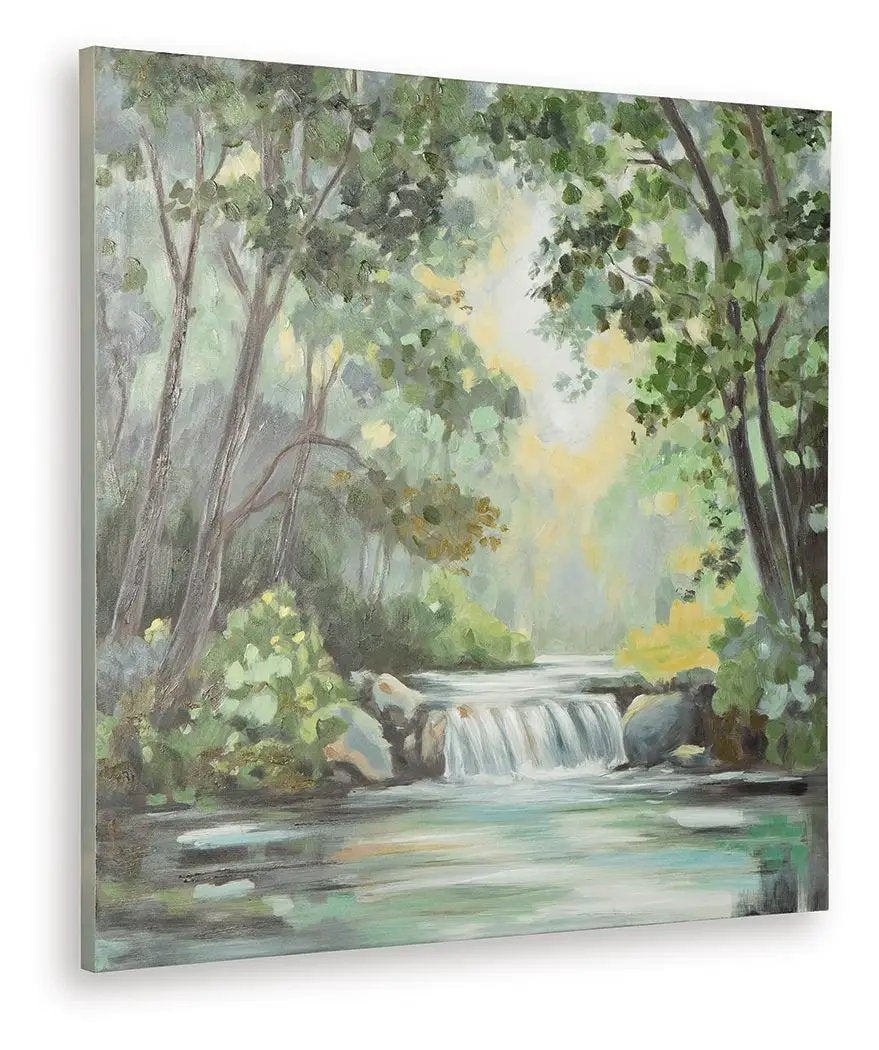 Evermaddick - Wall Art - Green / Gray / White by Unique Piece Furniture