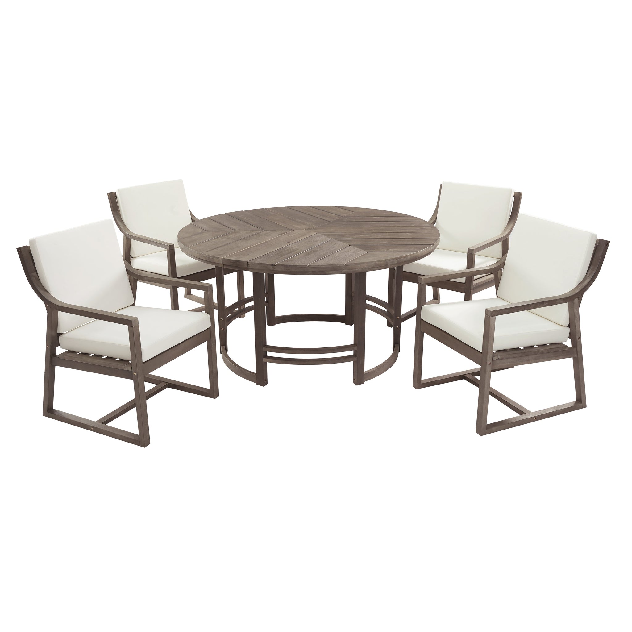 Outdoor Dining Set 5-Piece Patio Table and Chairs with Umbrella Hole by HouseOfZazla