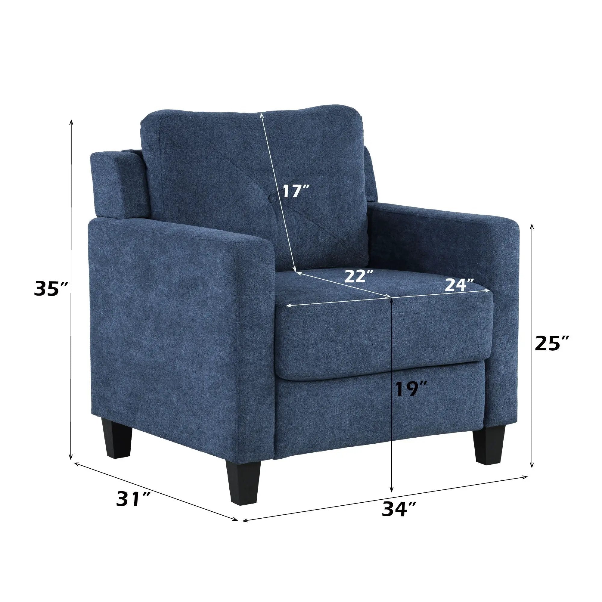 Chair - Navy by Unique Piece Furniture