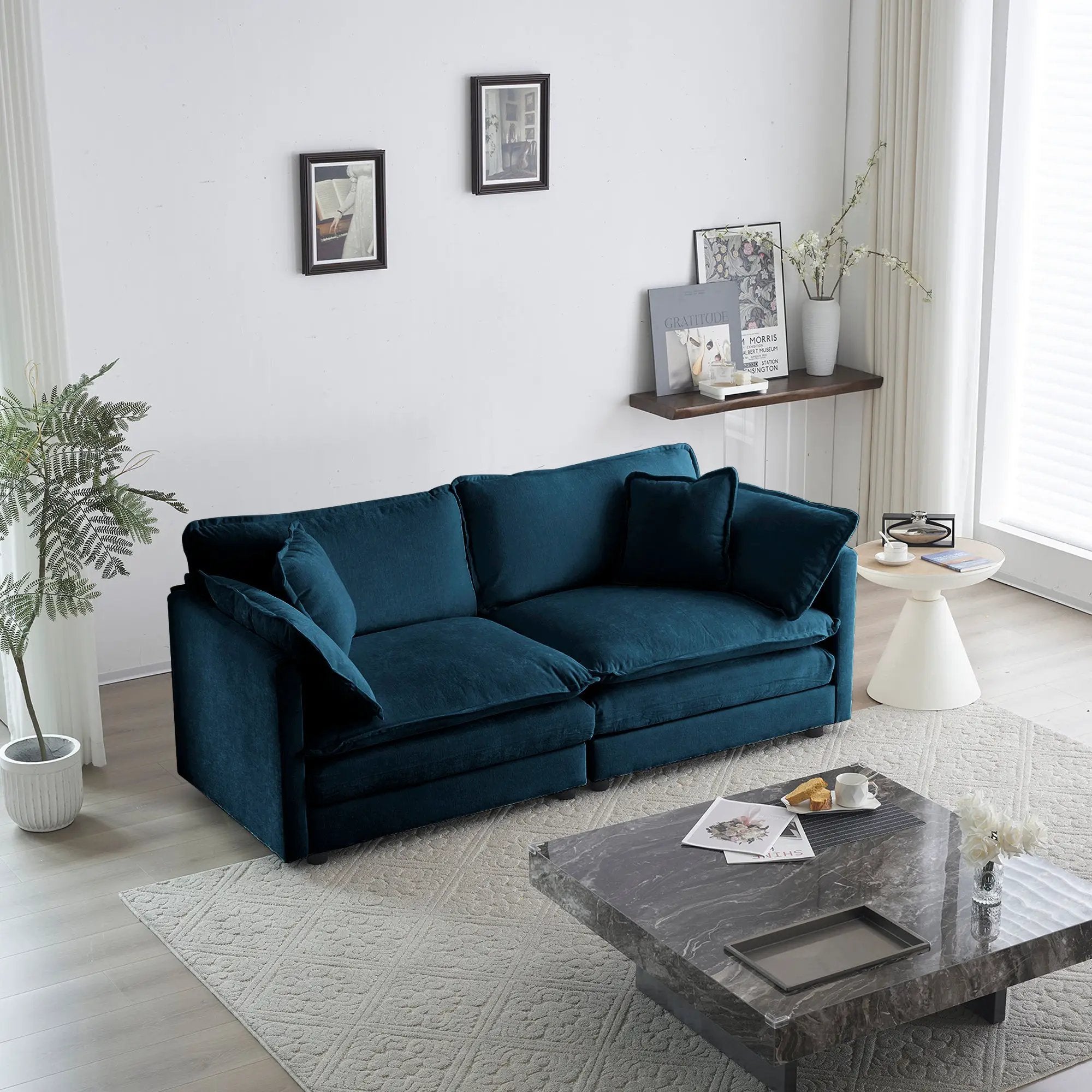 Modern Fabric Loveseat Sofa Couch for Living Room by HouseOfZazla