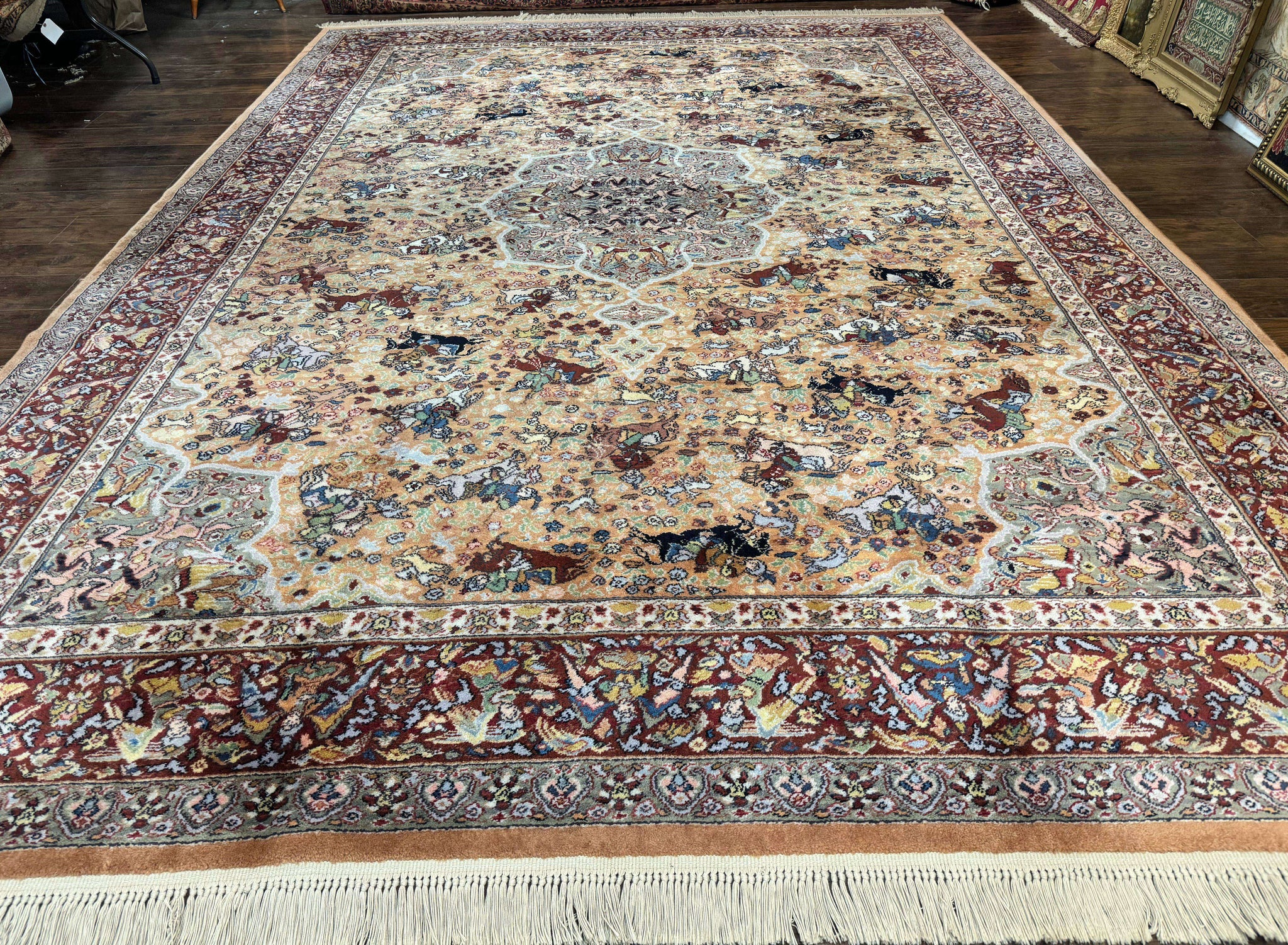 Karastan Rug 10x14 - Persian Hunting #723 - Wool Pile, Vintage by Jewel Rugs