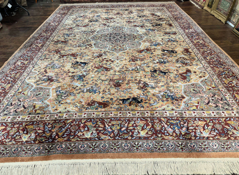 Karastan Rug 10x14 - Persian Hunting #723 - Wool Pile, Vintage by Jewel Rugs