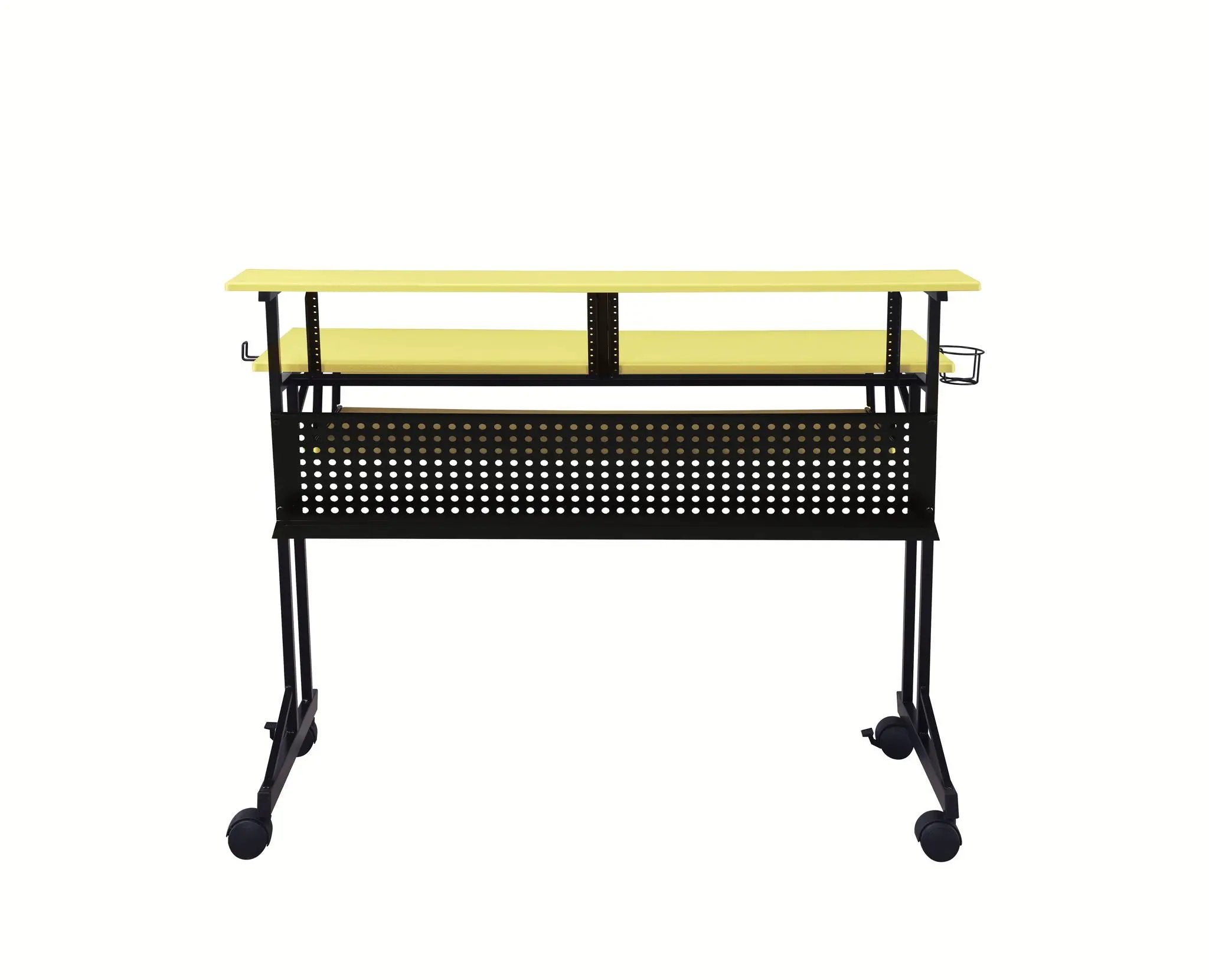 Suitor - Music Recording Studio Desk - Black / Yellow by Unique Piece Furniture