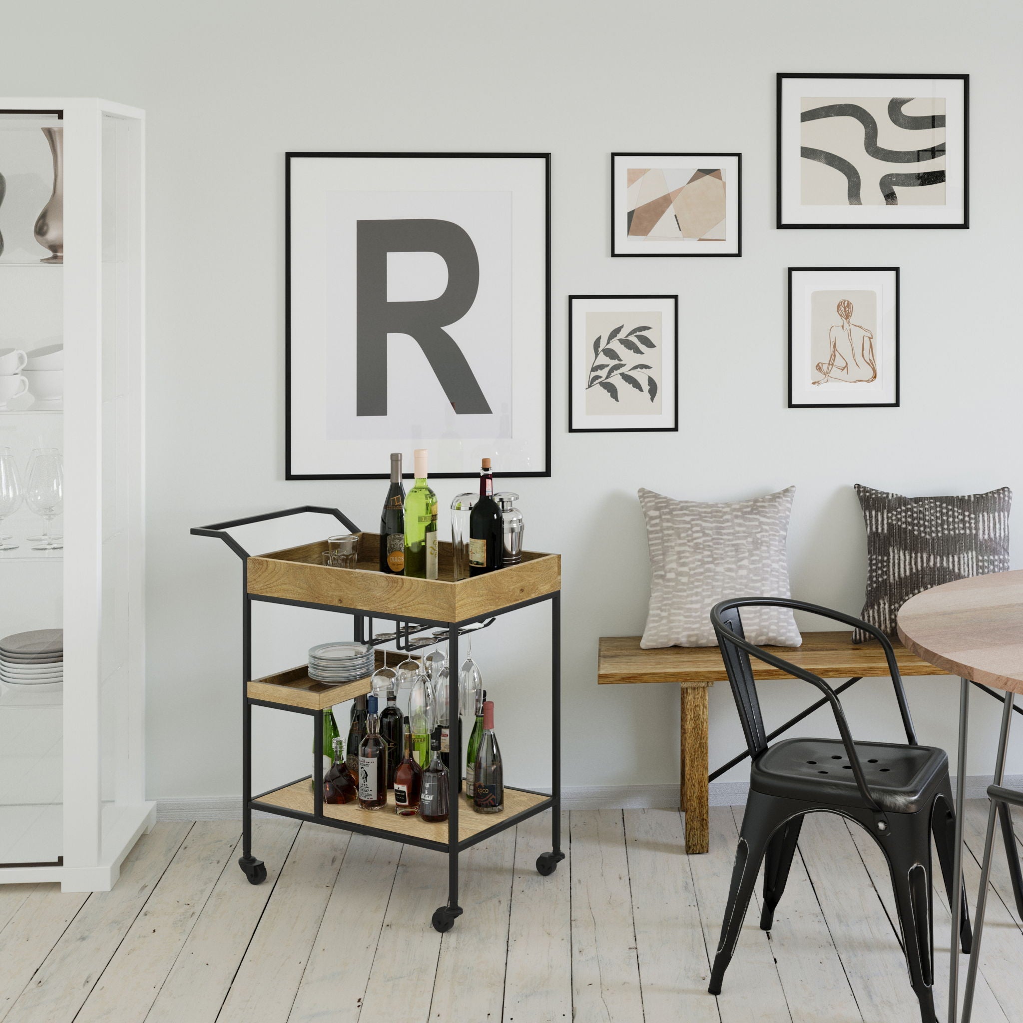 Barnes - Bar Cart - Natural by HouseOfZazla