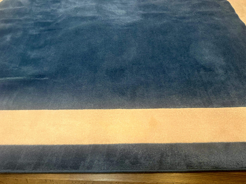Blue and Cream Square Rug 10x10 ft, Large Square Carpet by Jewel Rugs