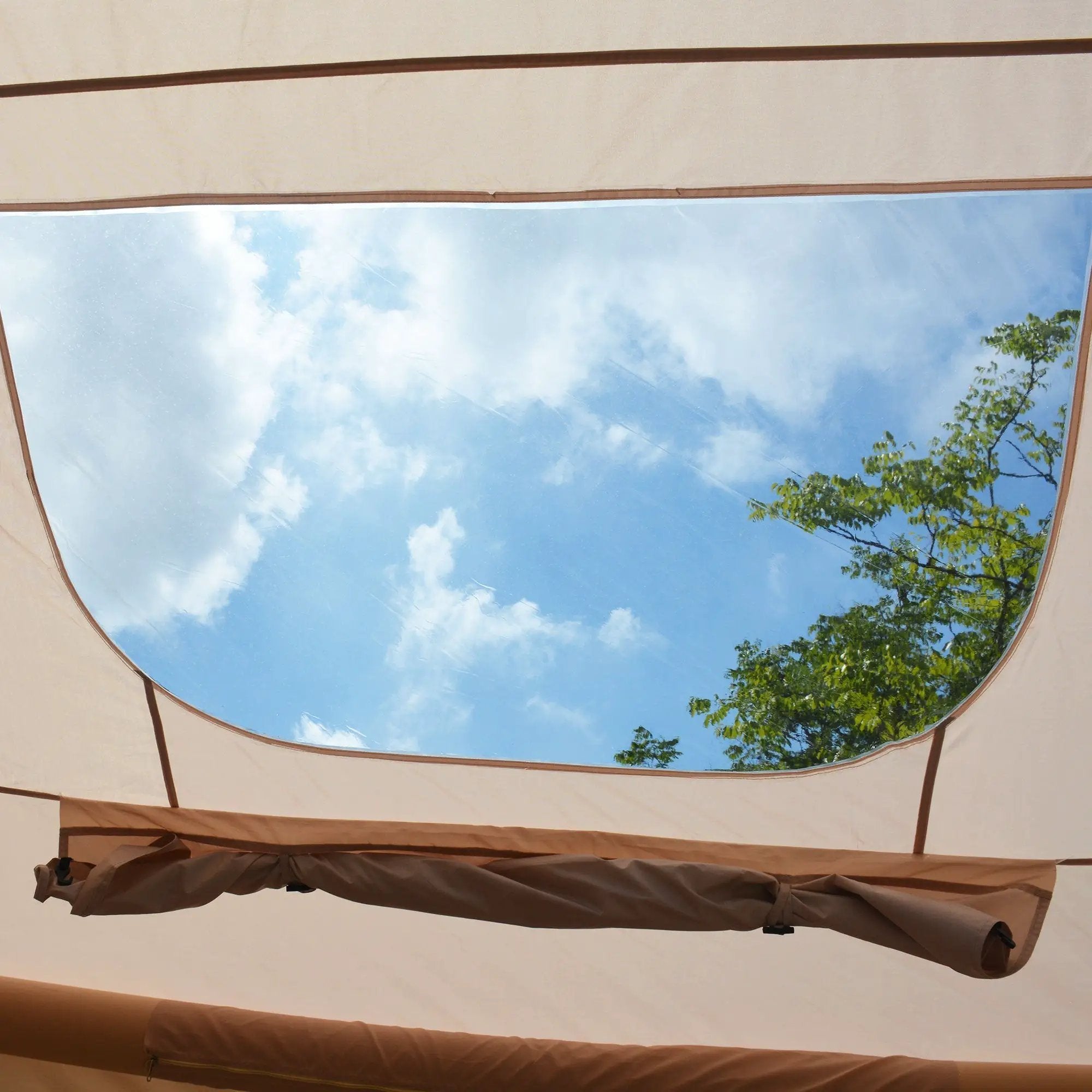 6.3m² Inflatable Camping Tent with Clear Skylight and 420D Oxford Waterproof Fabric by HouseOfZazla
