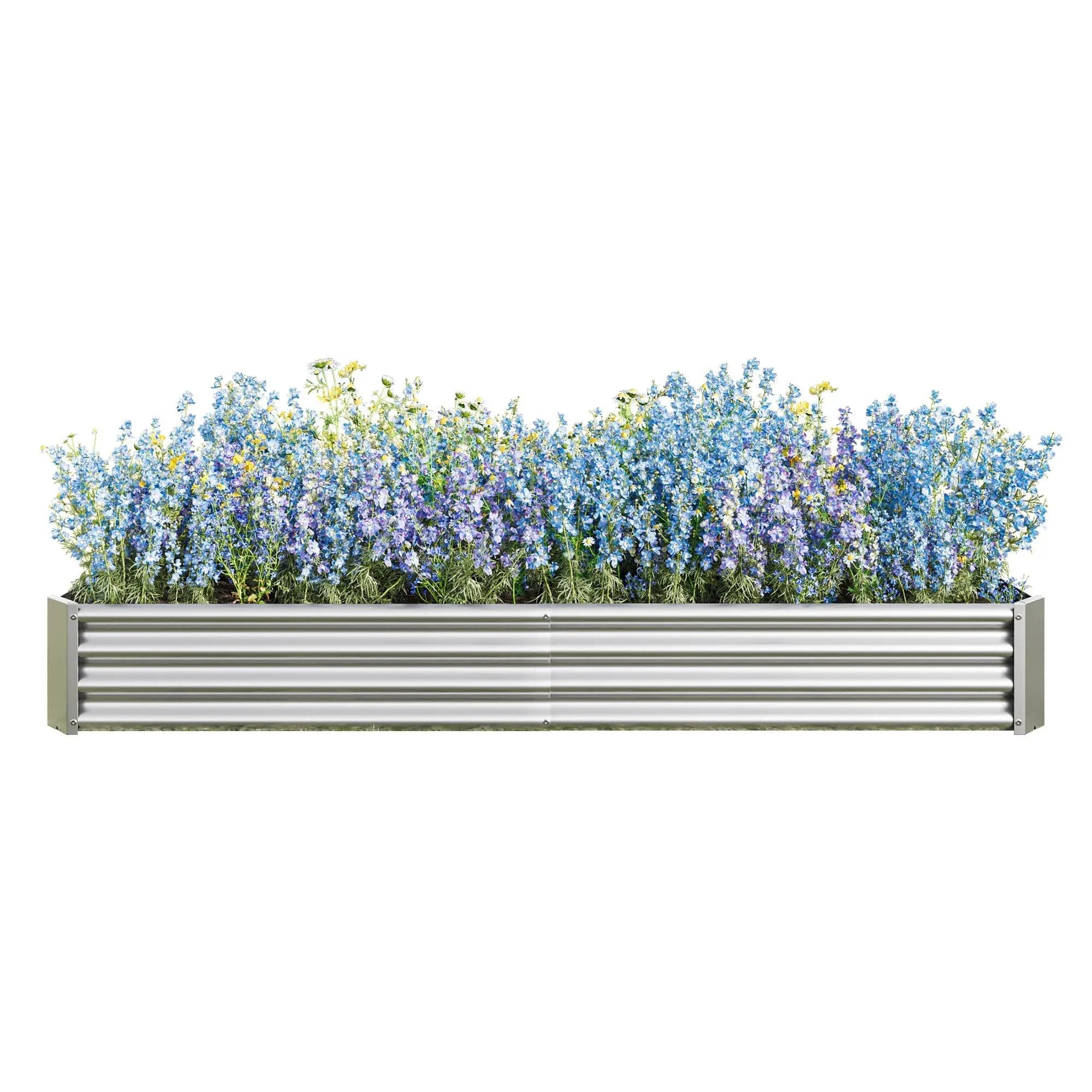 Raised Garden Bed Kit - Metal 7.6x3.7x0.98 ft by HouseOfZazla