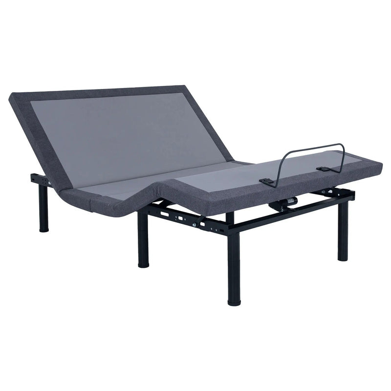 Negan California King Adjustable Bed Base Grey and Black by Unique Piece Furniture