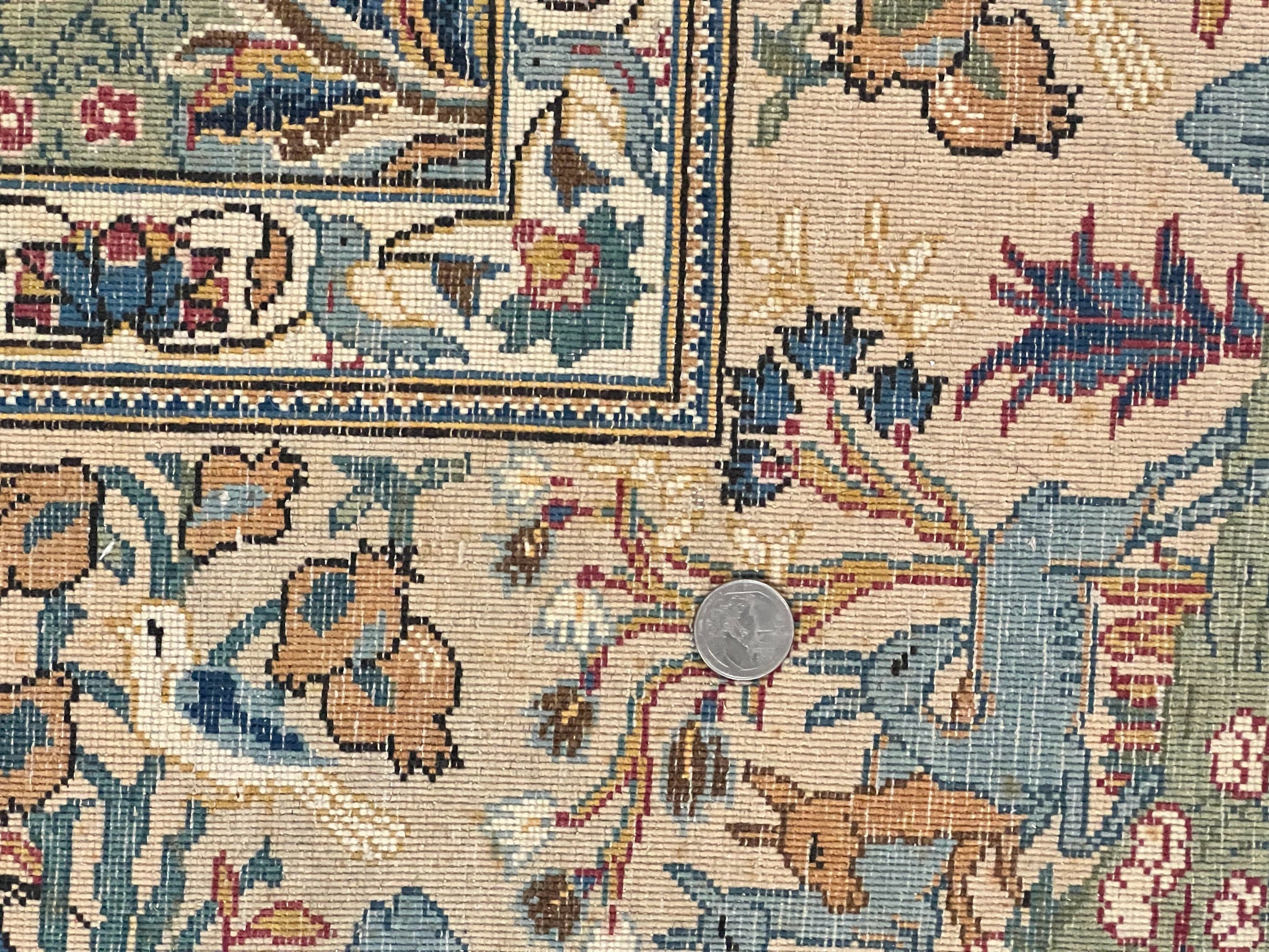Persian Kashan Pictorial Rug 4.6 x 7, Hunting Scene, Signed by Masterweaver, Animal Pictorials, Rare, Handmade, Wool, Vintage, Very Fine by Jewel Rugs