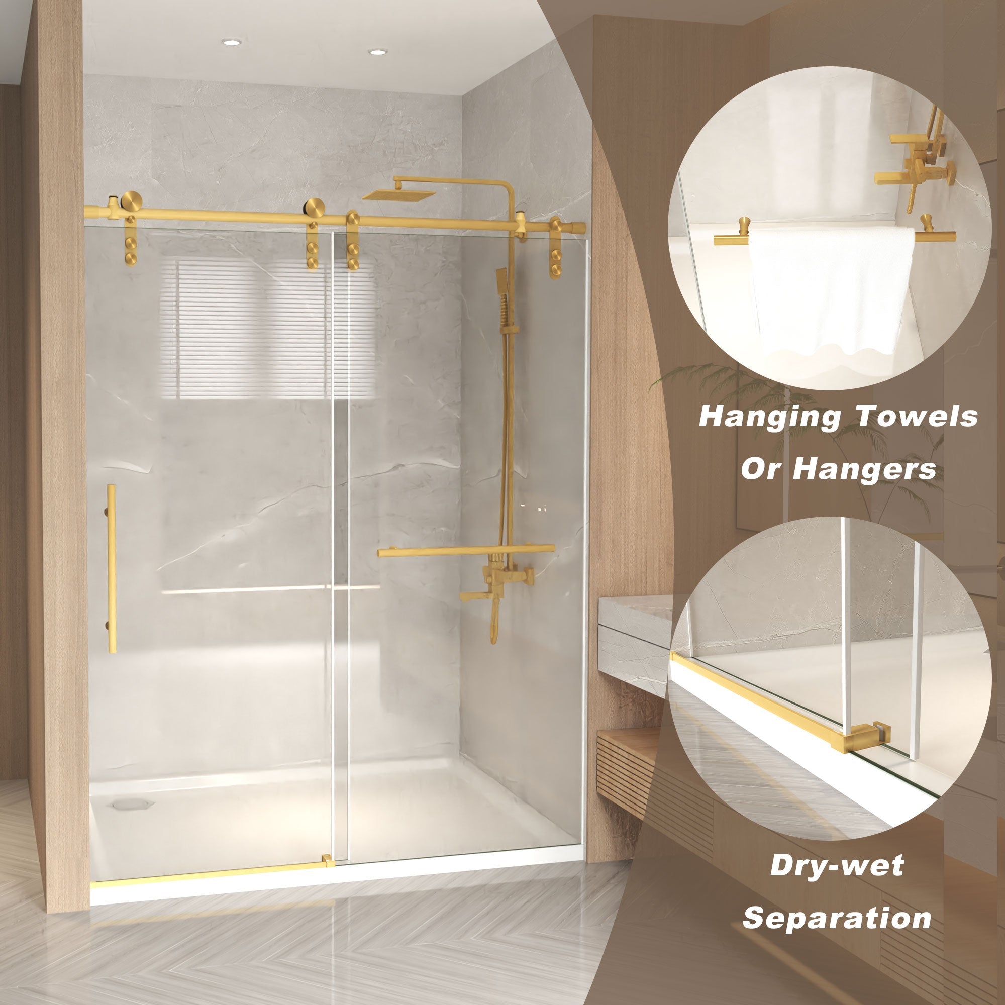 44-48" x 76" Frameless Sliding Shower Door by HouseOfZazla