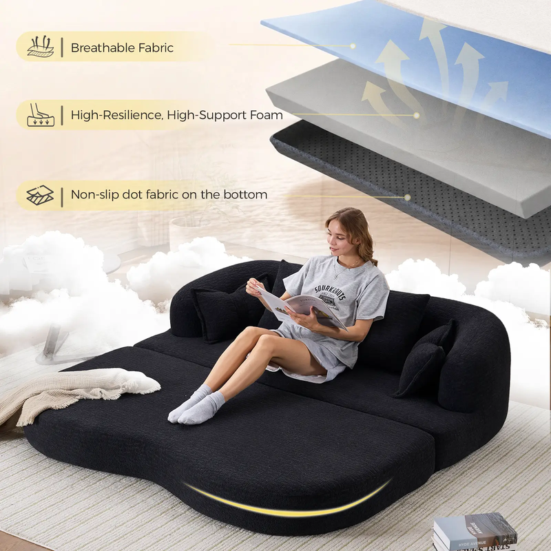 2-in-1 Foldable Sofa Bed by HouseOfZazla