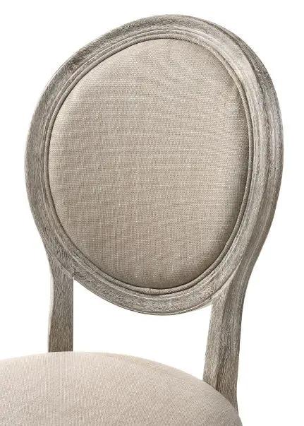 Faustine - Side Chair (Set of 2) - Tan Fabric & Salvaged Light Oak by Unique Piece Furniture