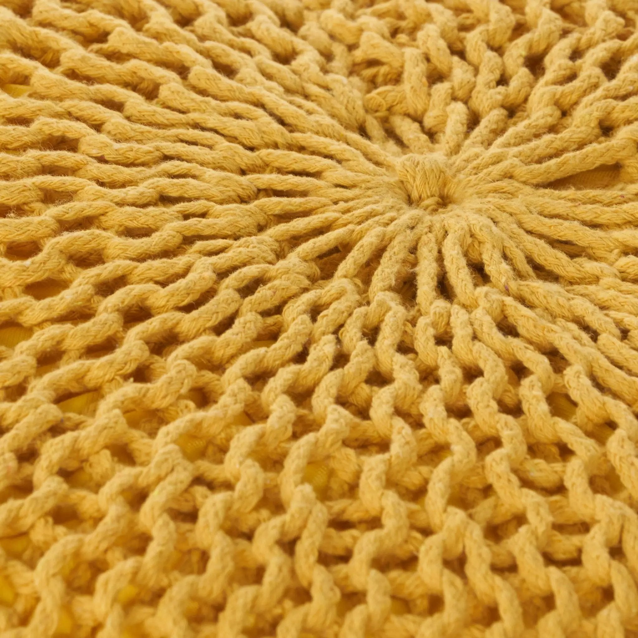 Bordeaux - Knitted Round Pouf, Versatile Ottoman And Floor Cushion by Unique Piece Furniture