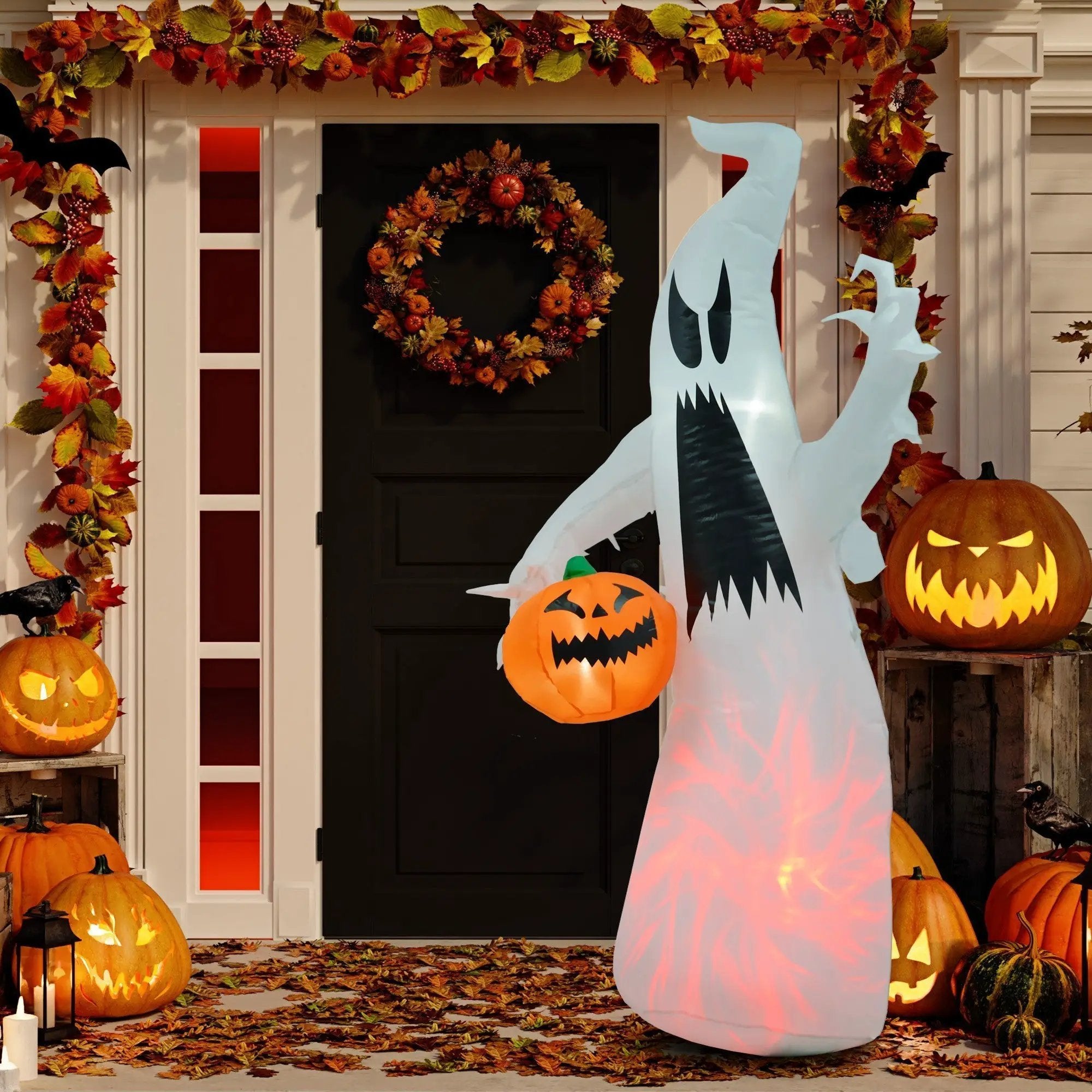 5.9' Towering LED-Lit Inflatable Ghost by HouseOfZazla