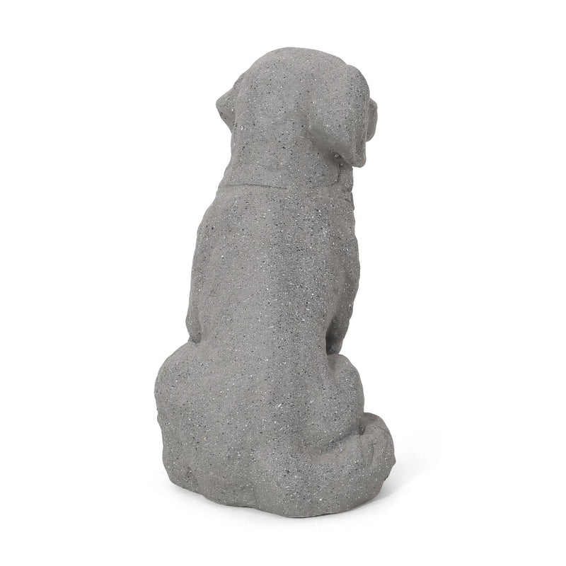 MGO Dog Statue, Outdoor Stone Gray by HouseOfZazla