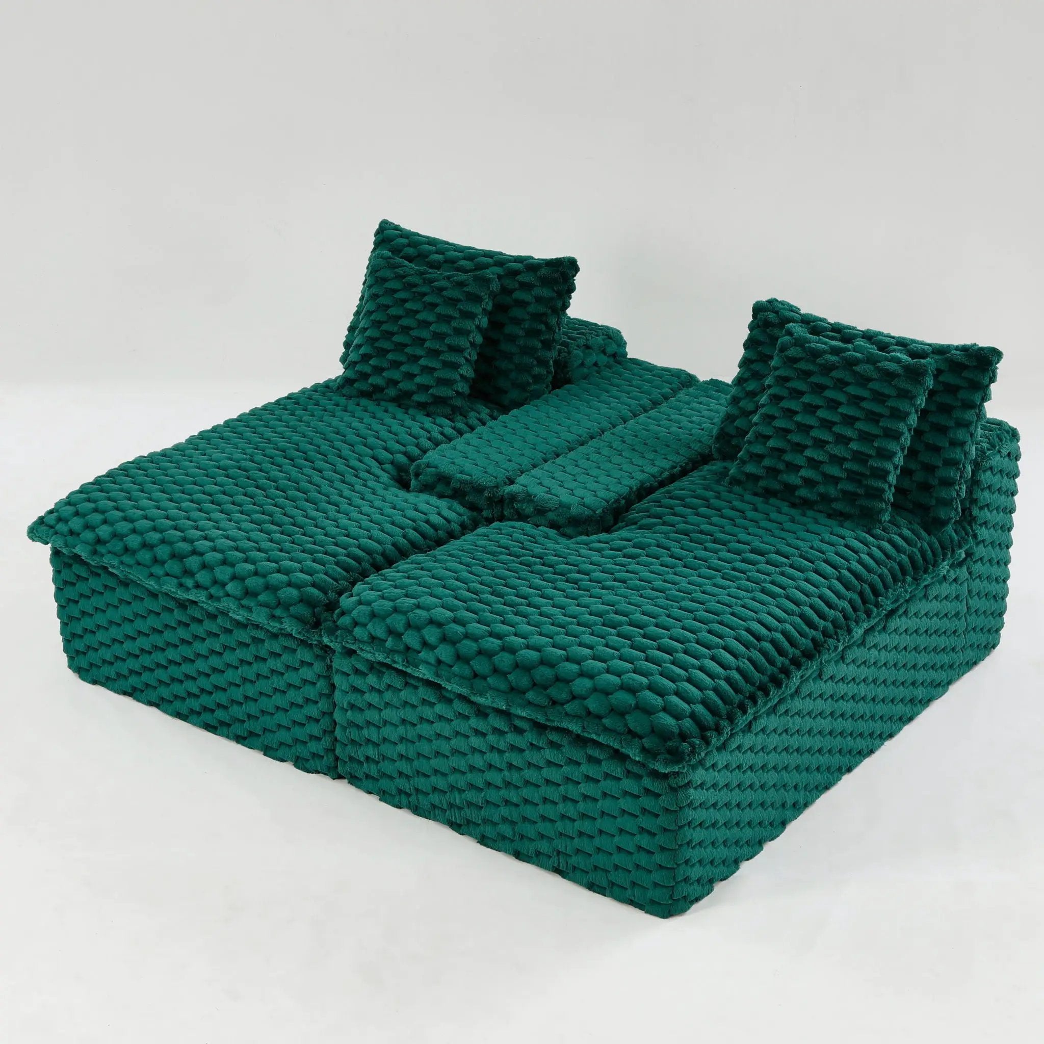 Double Chaise Lounge With Full Compressed Sponge by HouseOfZazla
