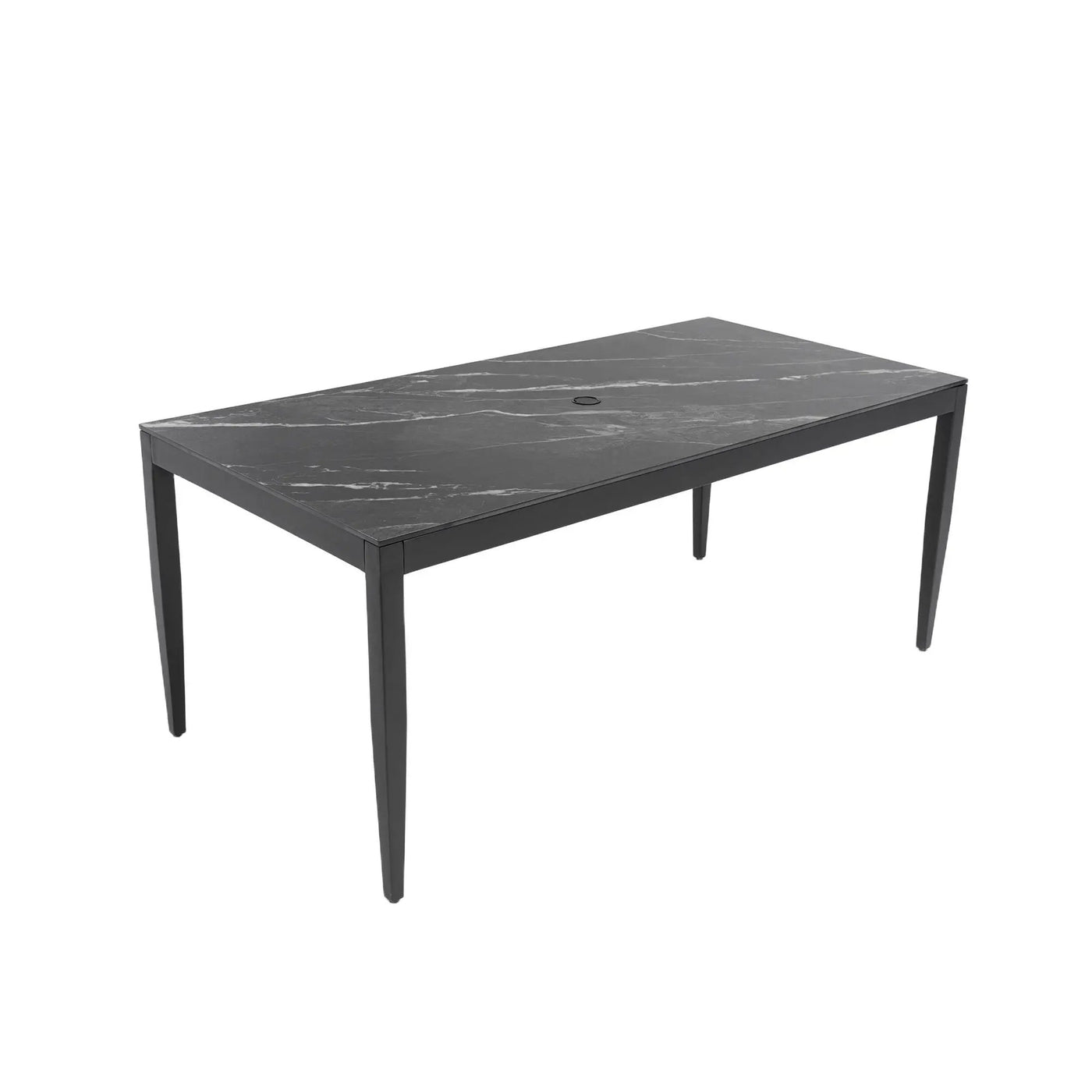 Outdoor Modern Patio Dining Table, Post Tapered Legs, Weatherproof & Rust Free by HouseOfZazla