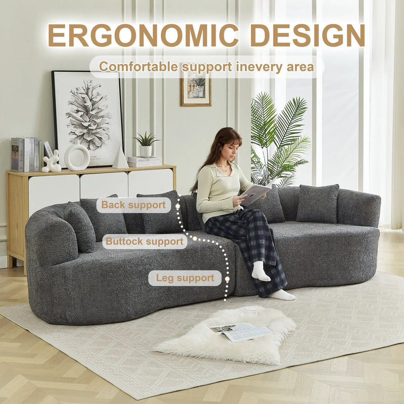 Curved Sectional Sofa - Oversized Modern Design by HouseOfZazla