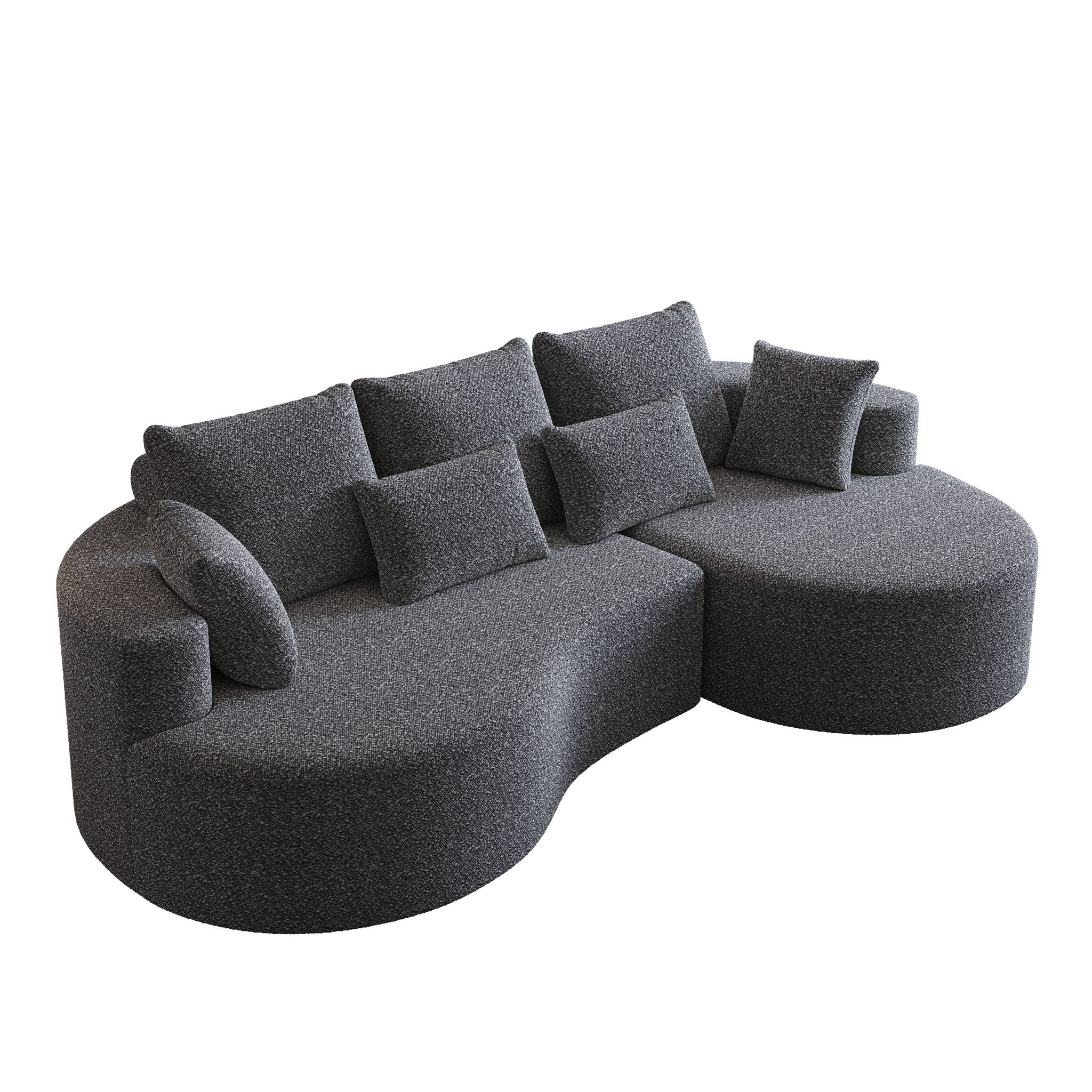 Curved Oversized Sectional Sofa With Extra Deep Seat by HouseOfZazla