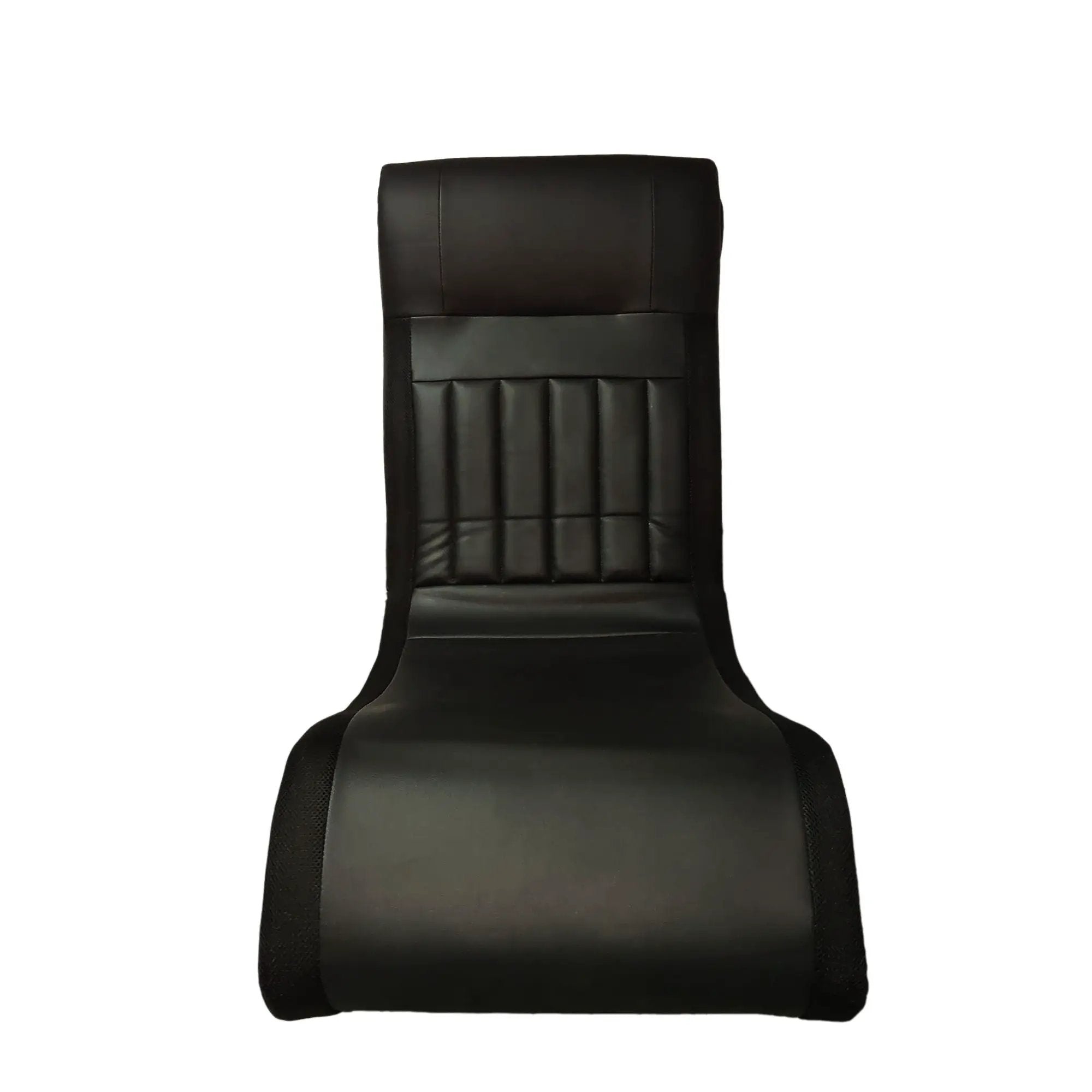 Foldable Gaming Chair With Onboard Speakers, LED Strip Lighting, Bluetooth, Vibration Massage, USB Charging Port - Black by HouseOfZazla