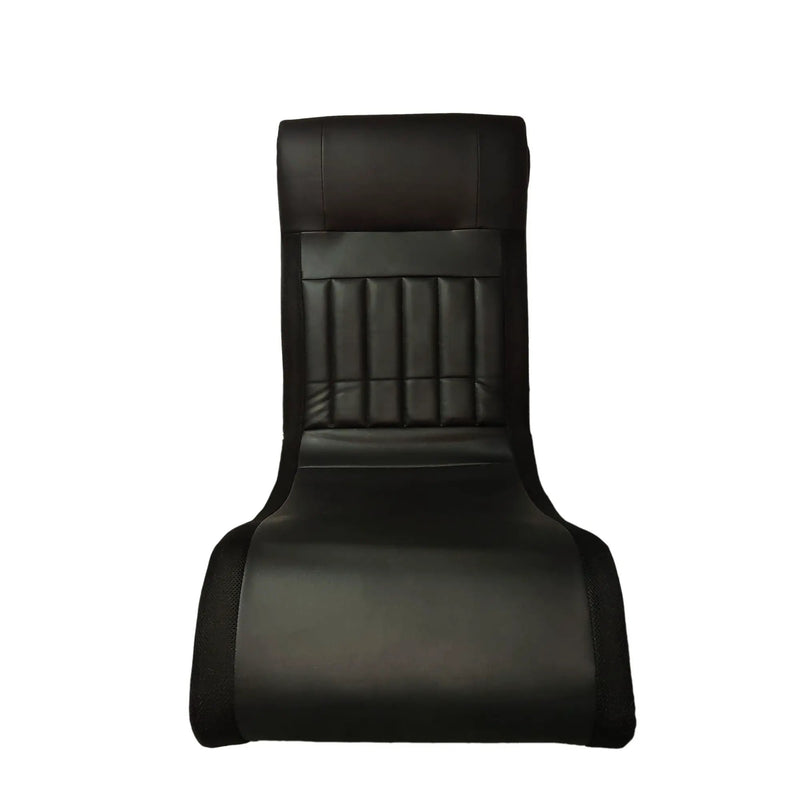 Foldable Gaming Chair With Onboard Speakers, LED Strip Lighting, Bluetooth, Vibration Massage, USB Charging Port - Black by HouseOfZazla