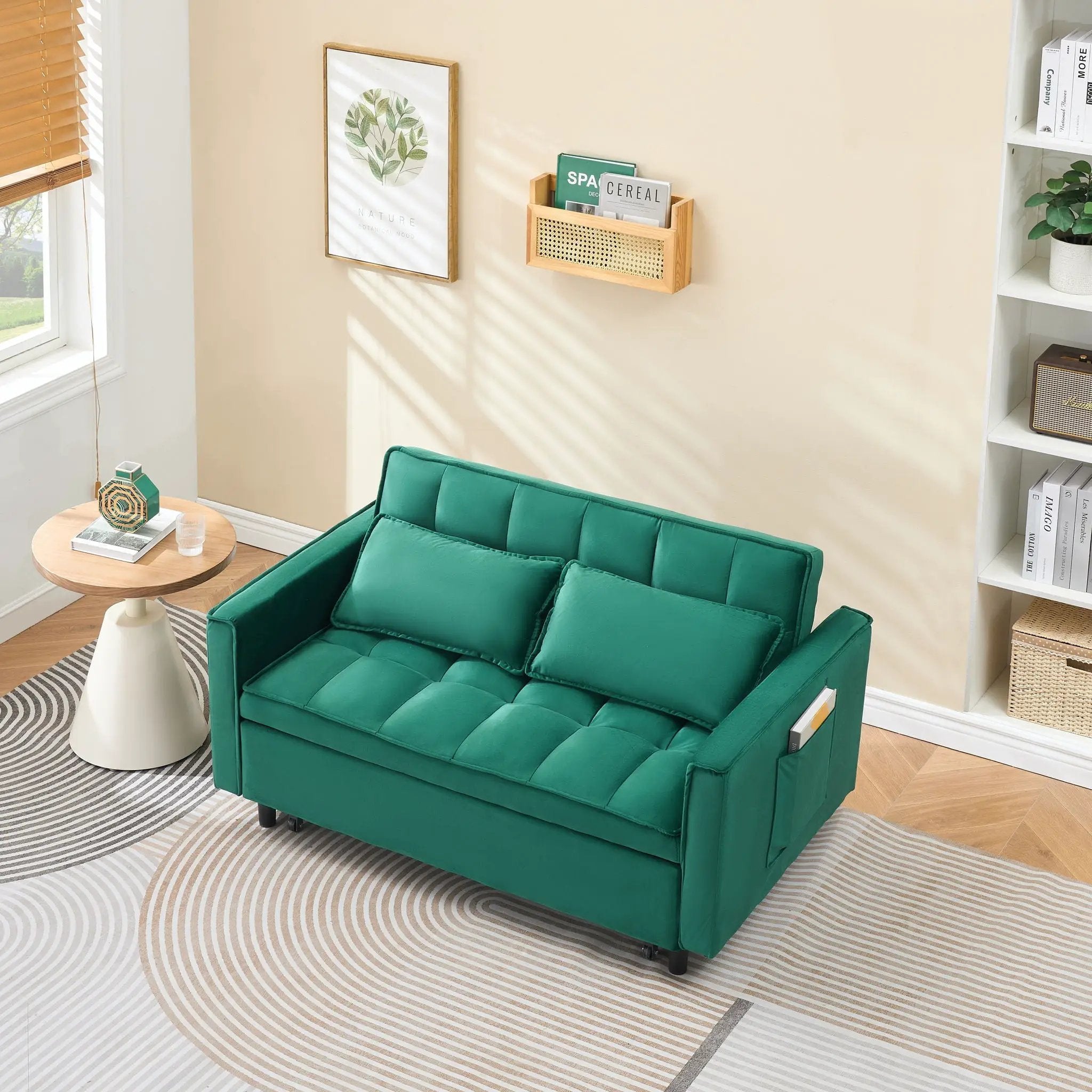 Sofa Bed With Pockets, 3 In 1 Convertible For Living Room by Unique Piece Furniture