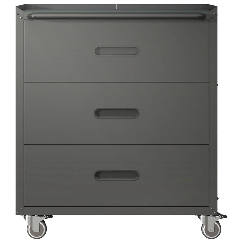 Heavy Duty Metal Storage Cabinet With Wheels 3 Drawer Tool Cabinet For Garage, Office, And Home Organizer Solutions by HouseOfZazla