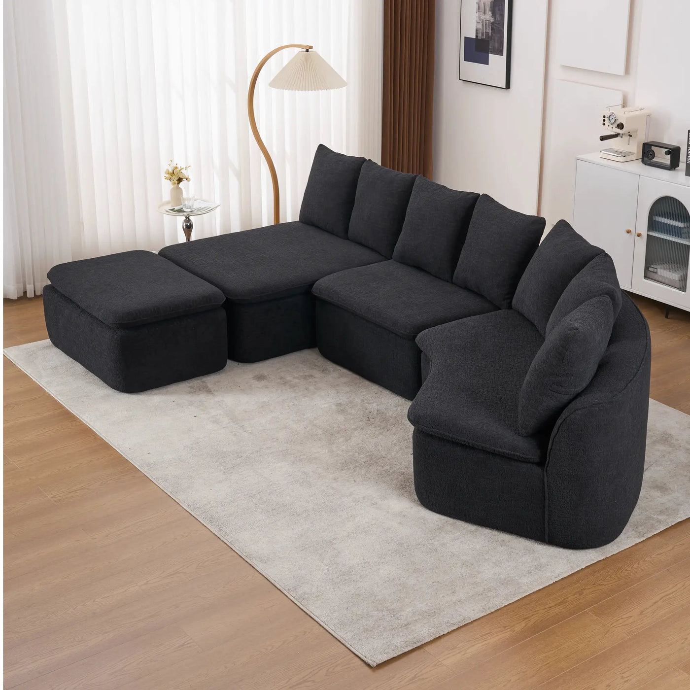 133'' Modular U-Shaped Sectional Compression Sofa by HouseOfZazla