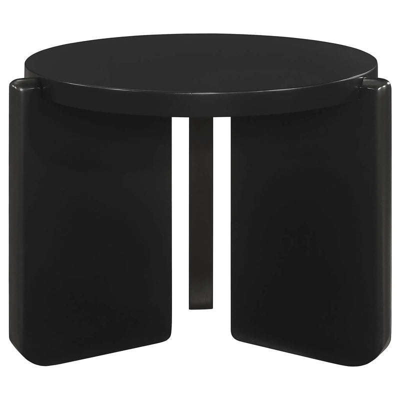Cordova 3-piece Solid Wood Coffee and End Table Set Black by Unique Piece Furniture