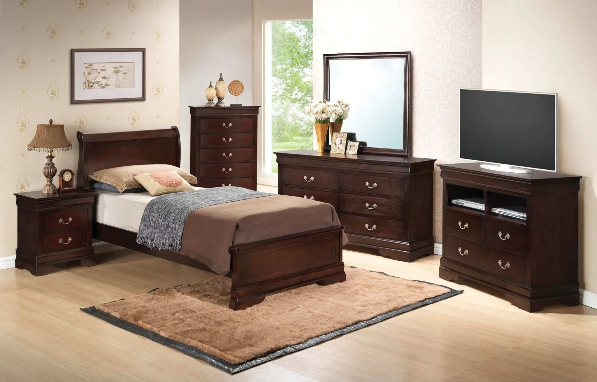 Louis Phillipe - Twin Bed - Cappuccino by HouseOfZazla