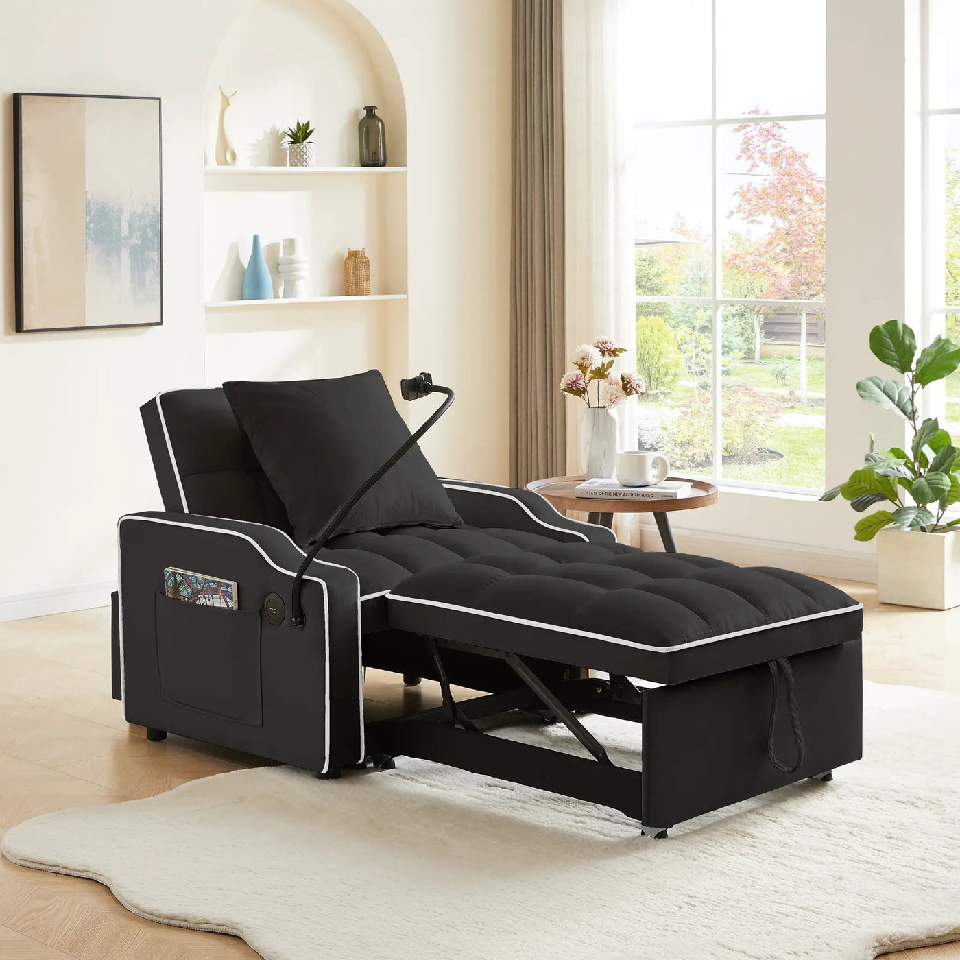 Sleeper Sofa Chair Bed - 3 In 1 Convertible Sofa by HouseOfZazla