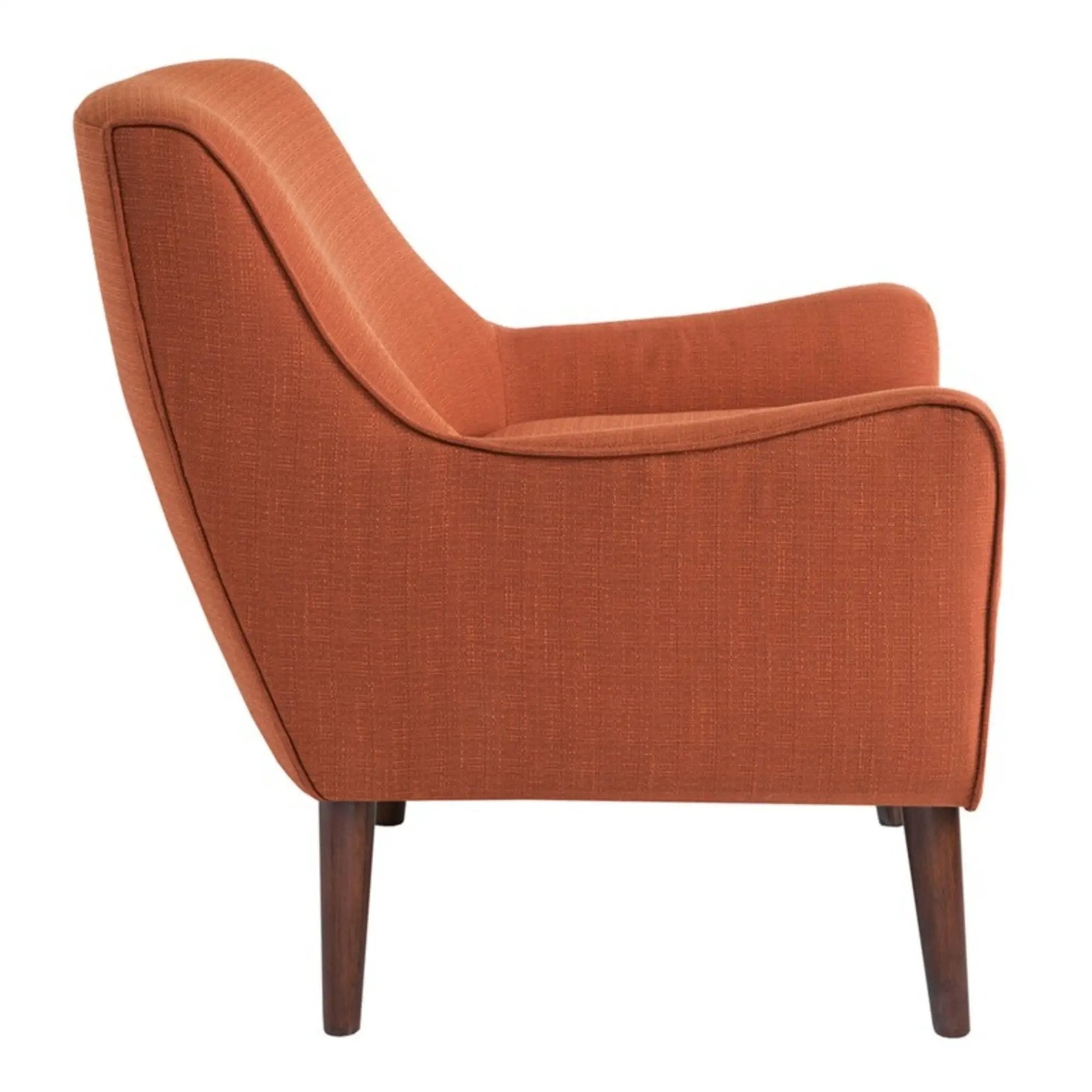 Accent Chair Upholstered With Legs - Burnt Orange by Unique Piece Furniture