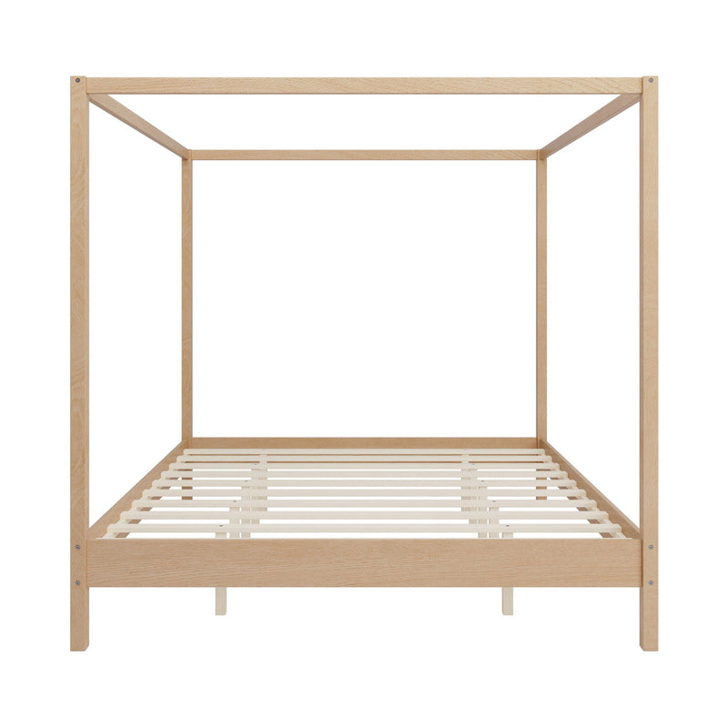 Canopy Bed Frame 4 Poster Platform Bed With Slats Support, No Box Spring Needed