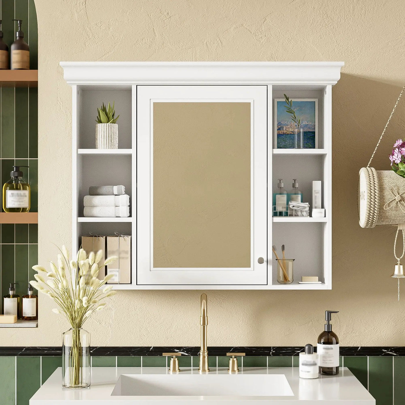 Wall Mounted Bathroom Storage Cabinet With Mirror Door by Unique Piece Furniture