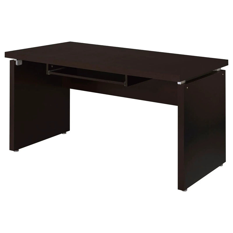 Floating - Top Computer Desk With Pullout Keyboard Shelf - Brown by HouseOfZazla
