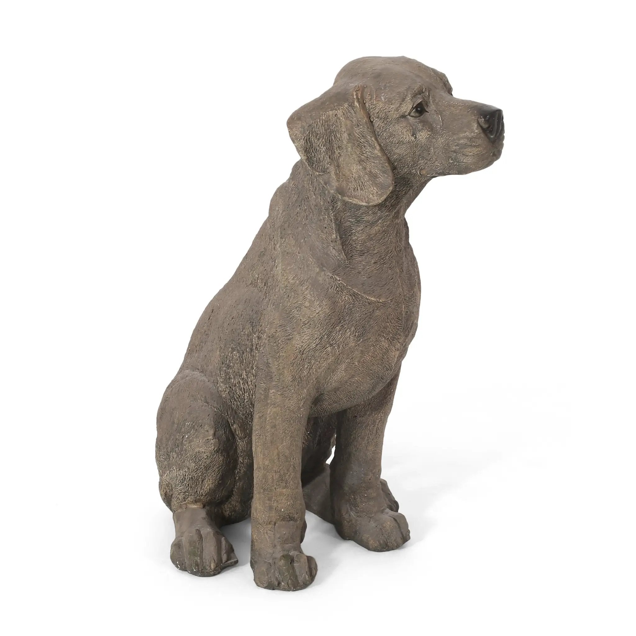 MGO Dog Decor Outdoor Dog Statue - Dark Brown by HouseOfZazla
