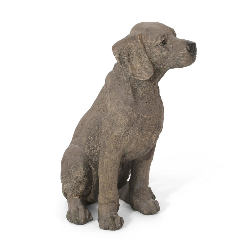 MGO Dog Decor Outdoor Dog Statue - Dark Brown by HouseOfZazla