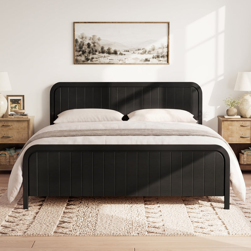 King Bed Frame with Headboard by HouseOfZazla