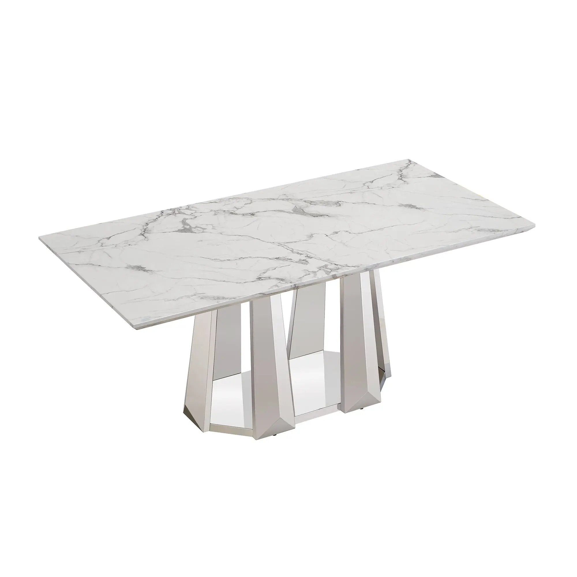 Marble Dining Table for 6 People by HouseOfZazla