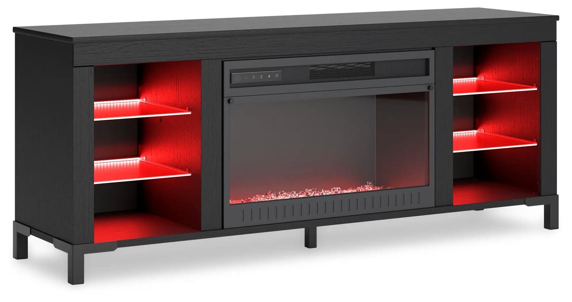 Cayberry - TV Stand With Fireplace - Black by Unique Piece Furniture