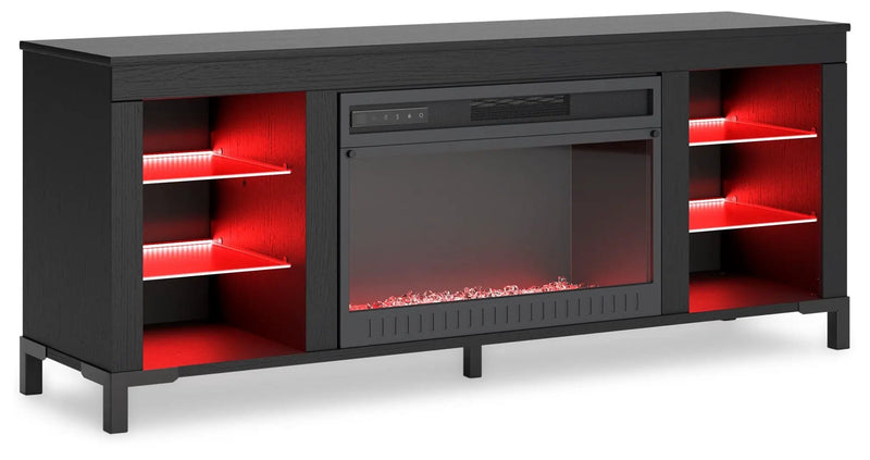 Cayberry - TV Stand With Fireplace - Black by Unique Piece Furniture