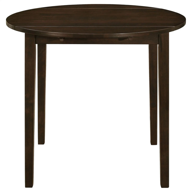 Bucknell 3-piece Round Drop Leaf Dining Table Set Cappuccino by Unique Piece Furniture