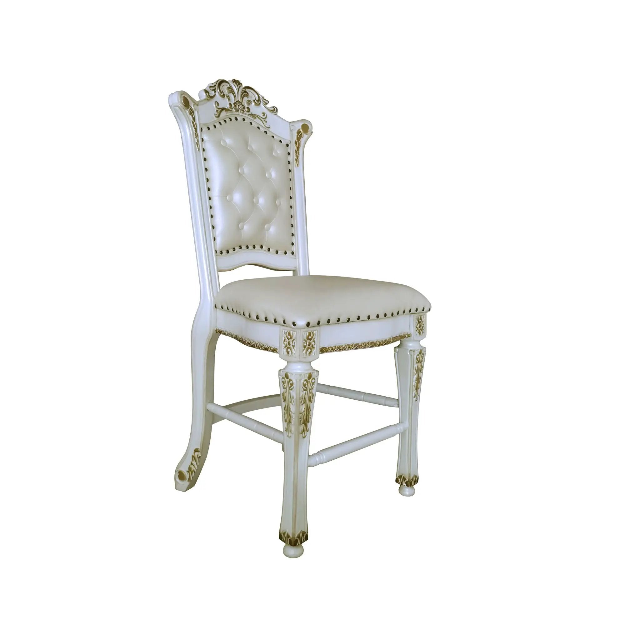 Vendome - Antique Counter Height Chair (Set of 2) - White by Unique Piece Furniture