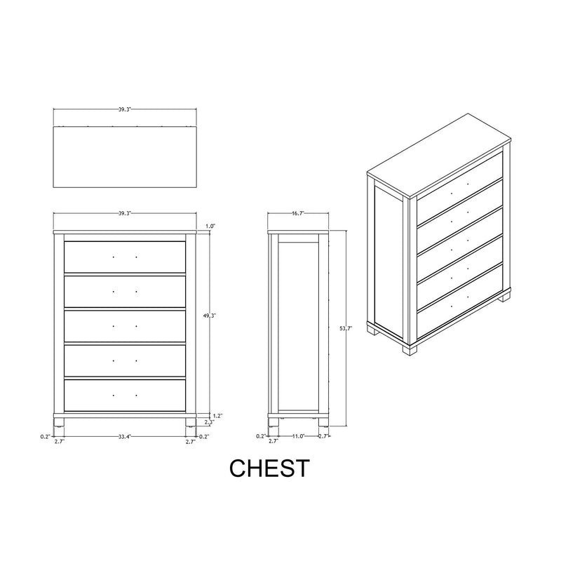 Augusta - 5 Piece Bedroom Set by HouseOfZazla