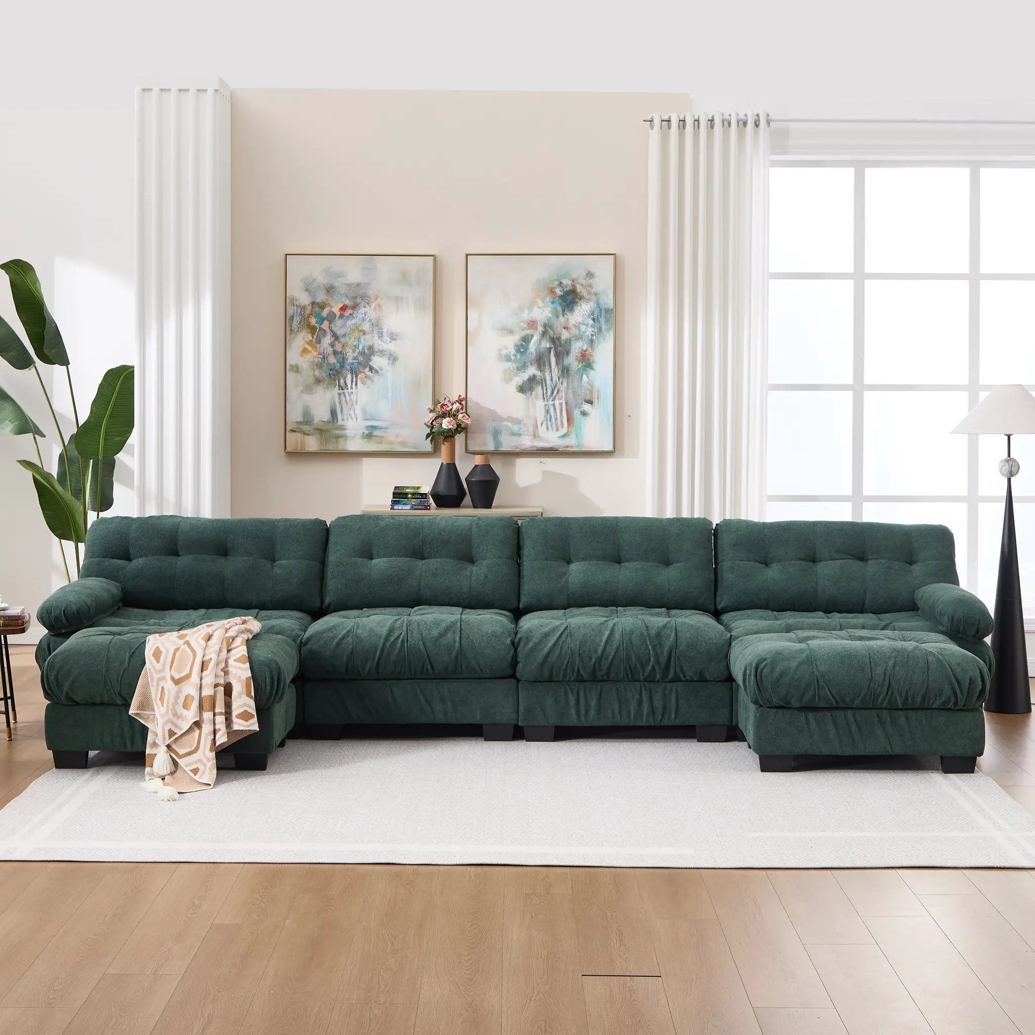 U Shaped Couch Modular Sectional Sofa by HouseOfZazla