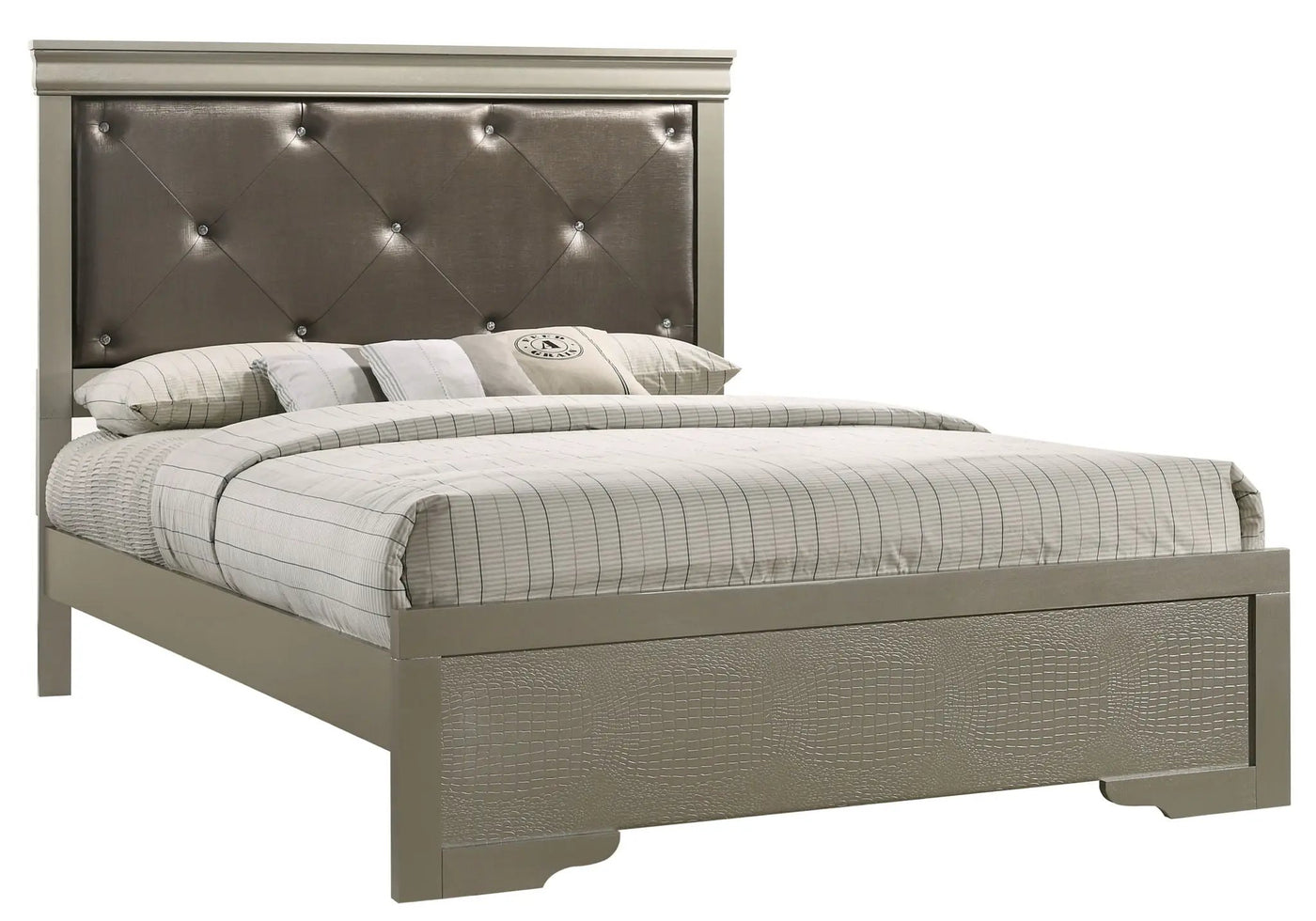 Chic Elegantly Designed Transitional Bed by HouseOfZazla