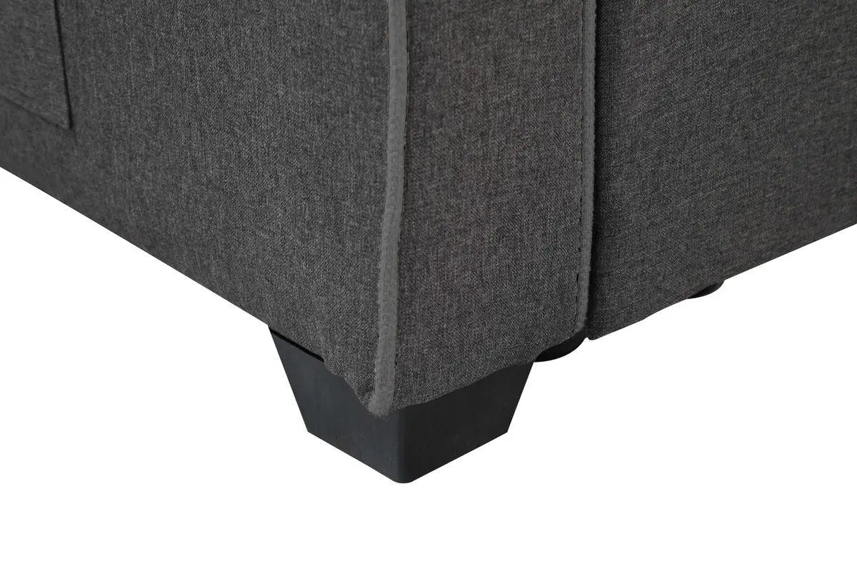William - Sleeper Sofa With 2 USB Charging Ports And 4 Accent Pillows - Gray by Unique Piece Furniture