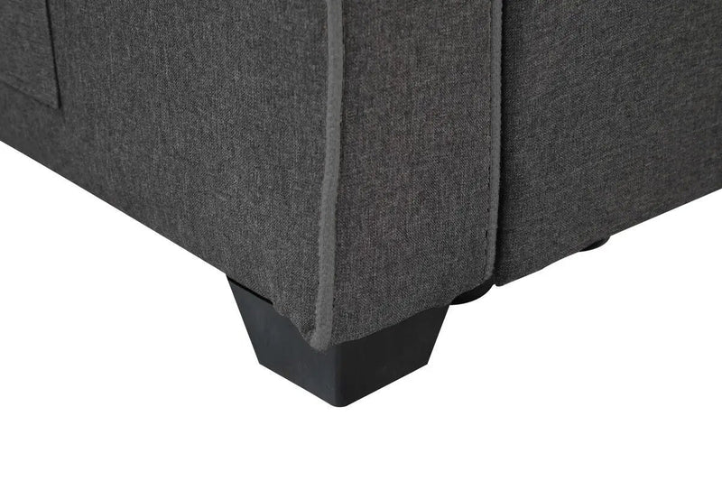 William - Sleeper Sofa With 2 USB Charging Ports And 4 Accent Pillows - Gray by Unique Piece Furniture