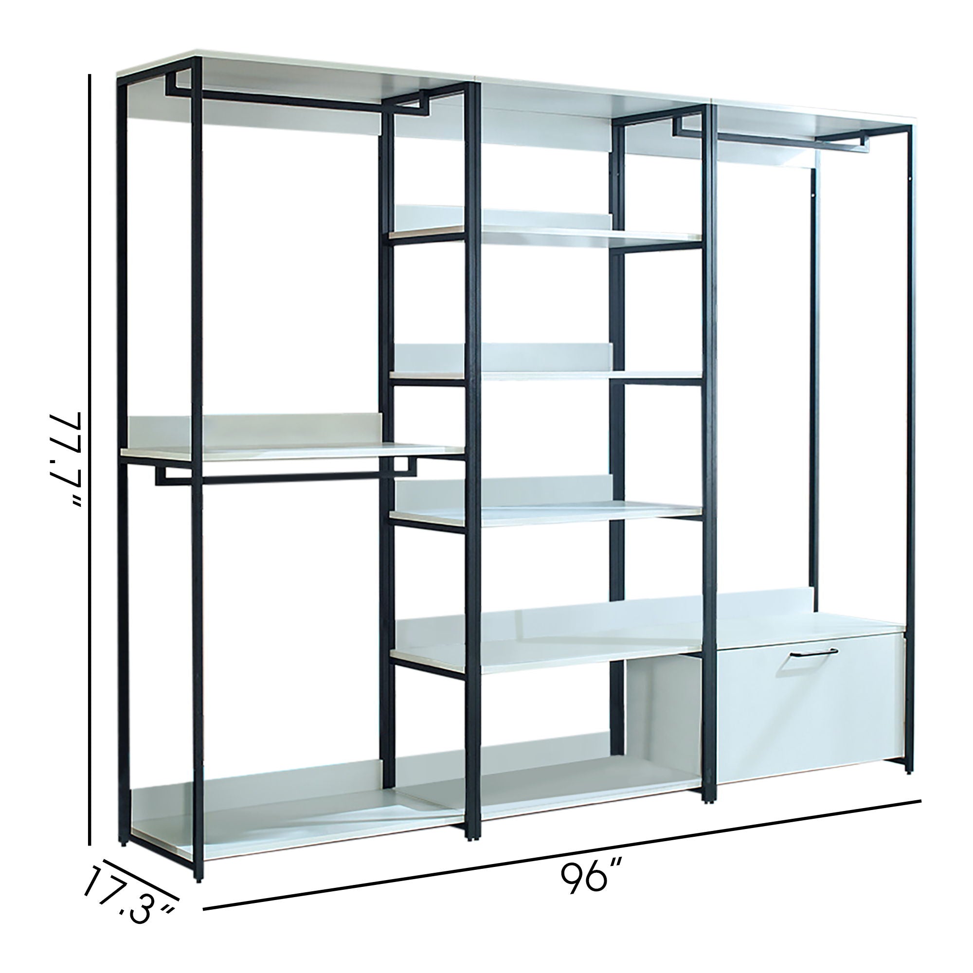 Fiona - Freestanding Walk-In, Closet System - White by HouseOfZazla